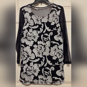 Inc International Concepts Women's Floral Embroidery Size L